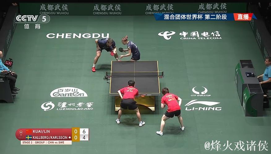 乒乓球混合团体世界杯：中国队以8-4战胜瑞典，强势达成9连胜
